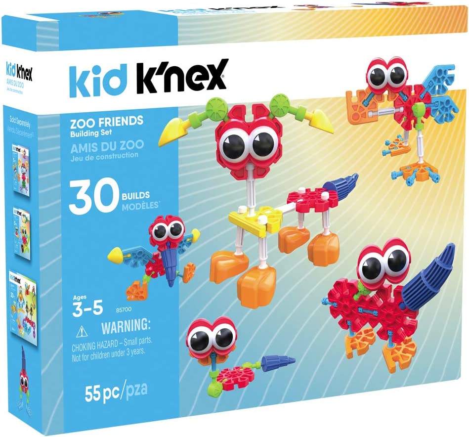 Giochi GG01761-K'nex Zoo Friends Konstruktion, hergestellt in den USA, mehrfarbig, GG01761