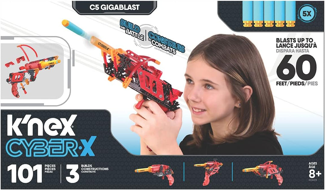 K'Nex CYBER-X 12426, K5 Gigablast Darts DIY-Spielzeug mit 101 Teilen, Sprengungen bis zu 60