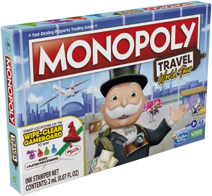 Hasbro Gaming Monopoly Travel World Tour Board Game for Families and Kids Ages 8