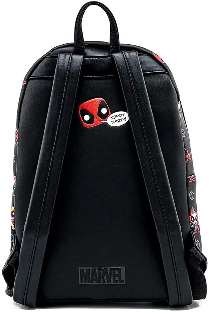 Loungefly Marvel Deadpool 30th Anniversary All Over Print Mini Backpack