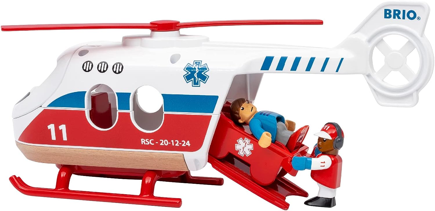 BRIO World Rescue Toy Helicopter Playset for Kids 7
