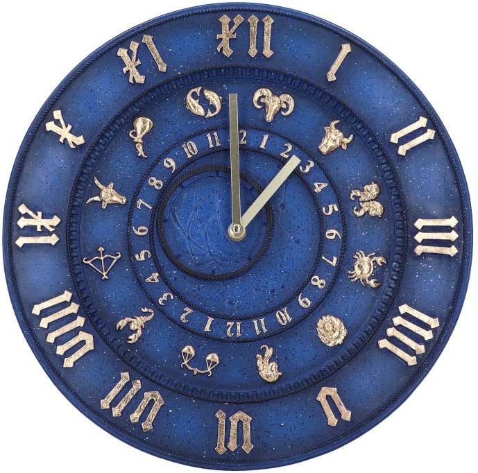 Nemesis Now Zodiac-Zeitanzeiger, 34,7 cm, Blau