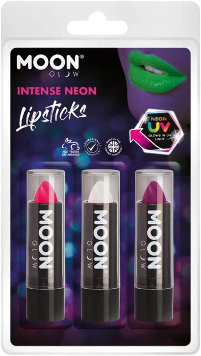 Smiffys Moon Glow Intense Neon UV Lippenstift,
