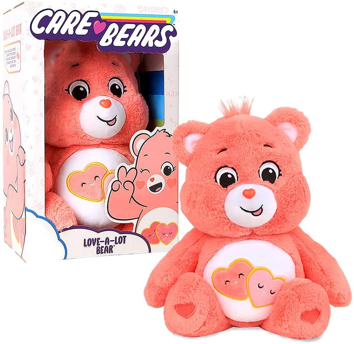 Care Bears 22084 14 Zoll mittelgroßer Plüsch-Love-A-Lot-Bär, süßes Plüschtier zum Sammeln, Kuscheltiere für Kinder, Stofftiere für Mädchen und Jungen, süße Teddys, geeignet für Mädchen und Jungen ab 4 Jahren