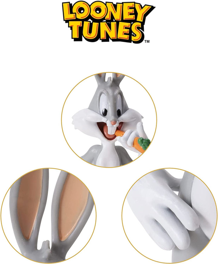 The Noble Collection Looney Tunes Mini Bendyfigs Bugs Bunny – 5,75 Zoll (14,5 cm) Nr