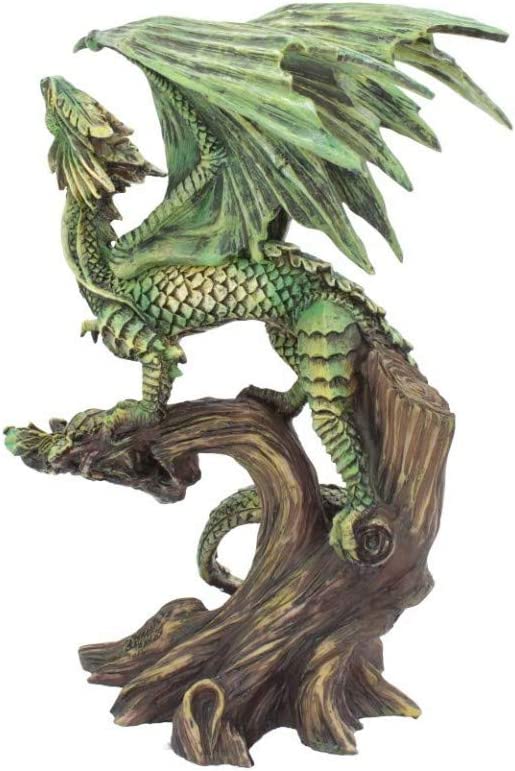 Nemesis Now Erwachsene Walddrache Anne Stokes 25,5 cm Figur, Kunstharz, Grün, One S