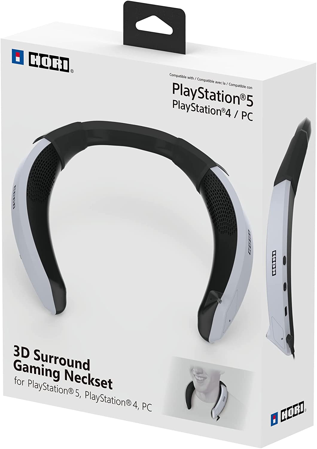 Hori 3D-Surround-Gaming-Halslautsprecher mit geräuschunterdrückendem Mikrofon – PS5