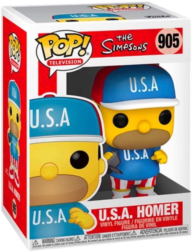 The Simpsons U.S.A Homer Funko 52962 Pop! Vinyl #905