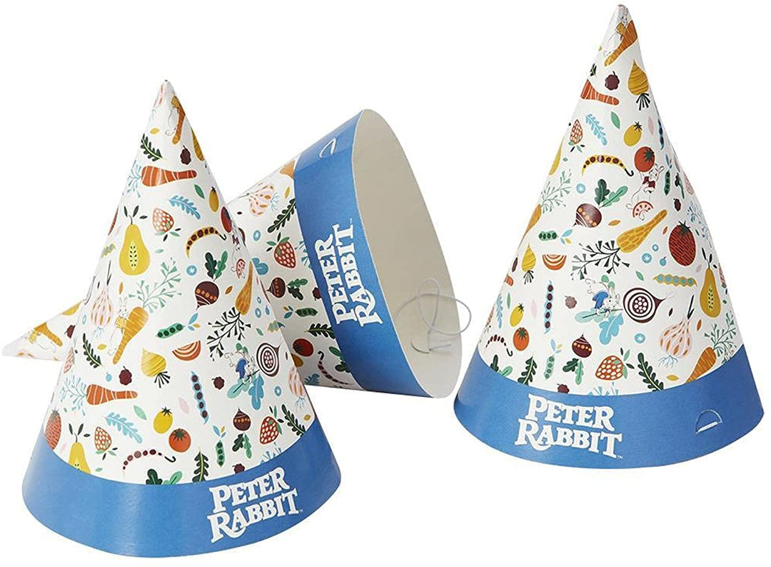 Smiffys Officially Licensed Peter Rabbit Movie Tableware Party Hats x8