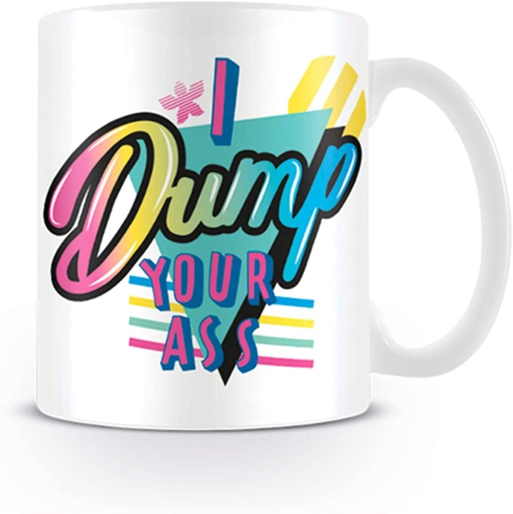 Pyramid MG25445 Stranger Things Ceramic Mug with I Dump Your Ass Design in Presentation Box Official Merchandise, White, 11oz/315ml