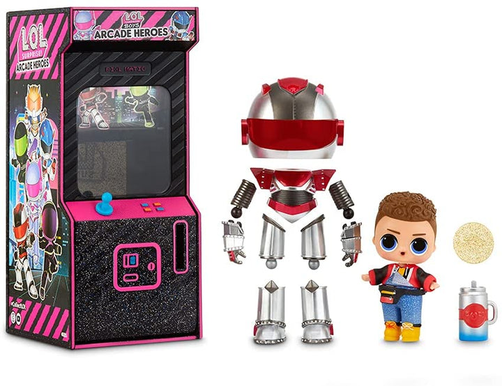 LOL Surprise Boys Arcade Heroes – Actionfigurenpuppe – mit 15 Überraschungen, 6-teiligem Heldenanzug und Zubehör