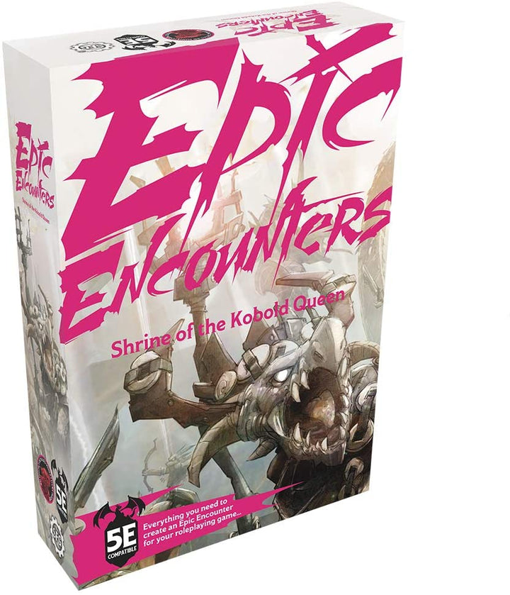 Epic Encounters: Shrine of the Kobold Queen – RPG-Fantasy-Rollenspiel-Tischspiel mit 20 Miniaturen, doppelseitiger Spielmatte und Game-Master-Abenteuerbuch mit Monsterstatistiken, 5E-kompatibel