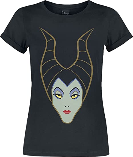 Disney - Maléfica - Camiseta para mujer (XL) Negro