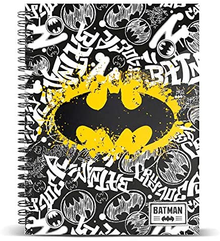 Karactermania Batman Tagsign Notizbuch aus kariertem Papier, A5