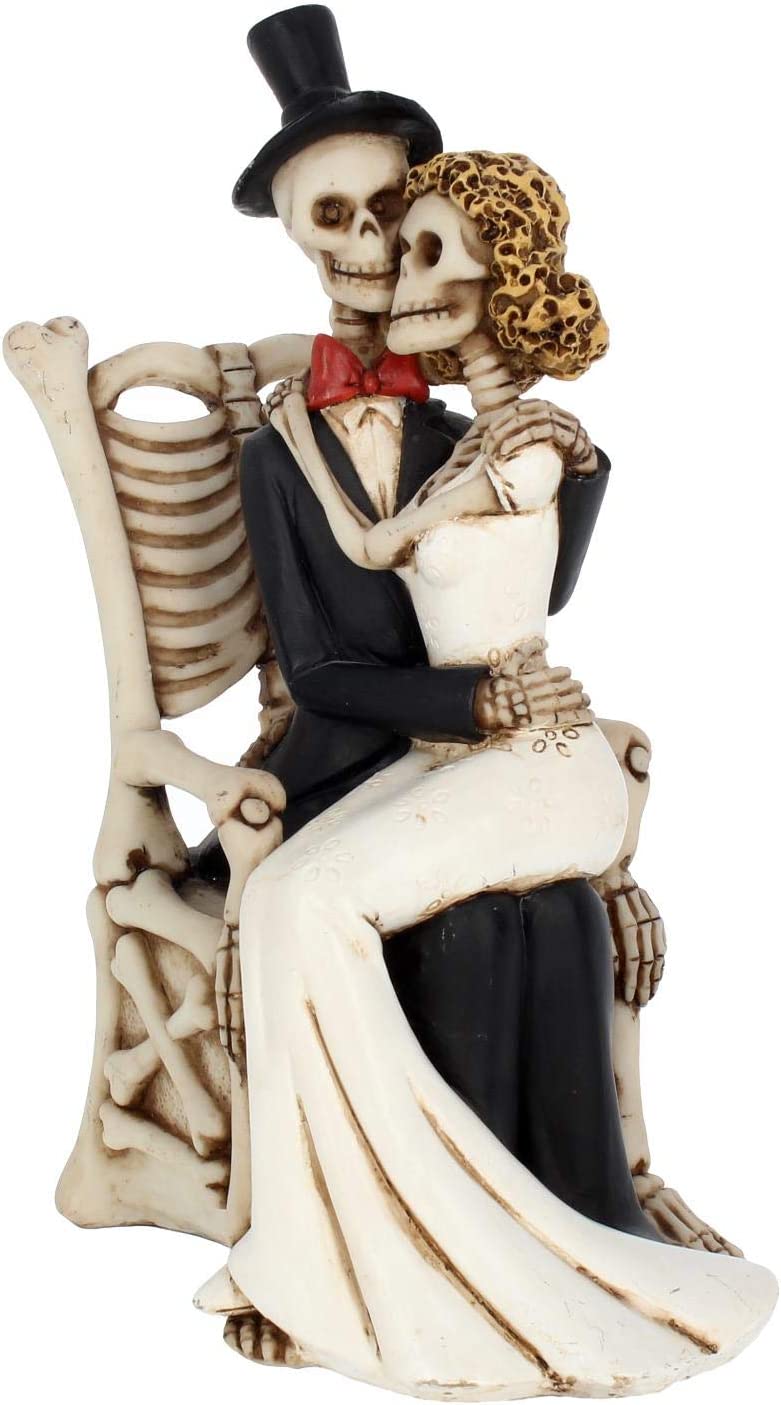 Nemesis Now – In guten wie in schlechten Zeiten – Skelett-Figur aus Kunstharz für Braut und Bräutigam 1
