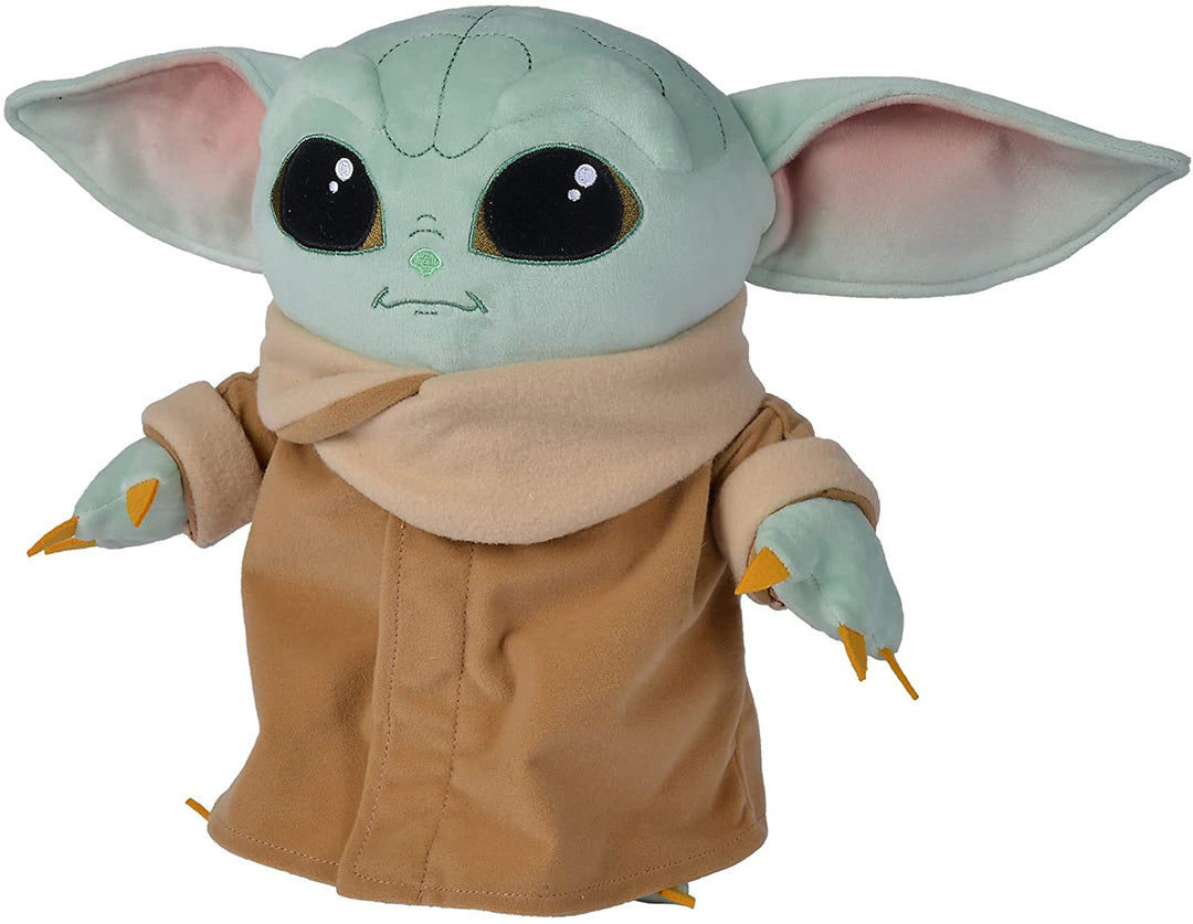 Simba 6315875802 The Mandalorian The Child Baby Yoda, 30 cm großes bewegliches Plüschtier in Displaybox, offiziell lizenziertes Disney-Produkt für alle Altersgruppen, mehrfarbig, 30 cm