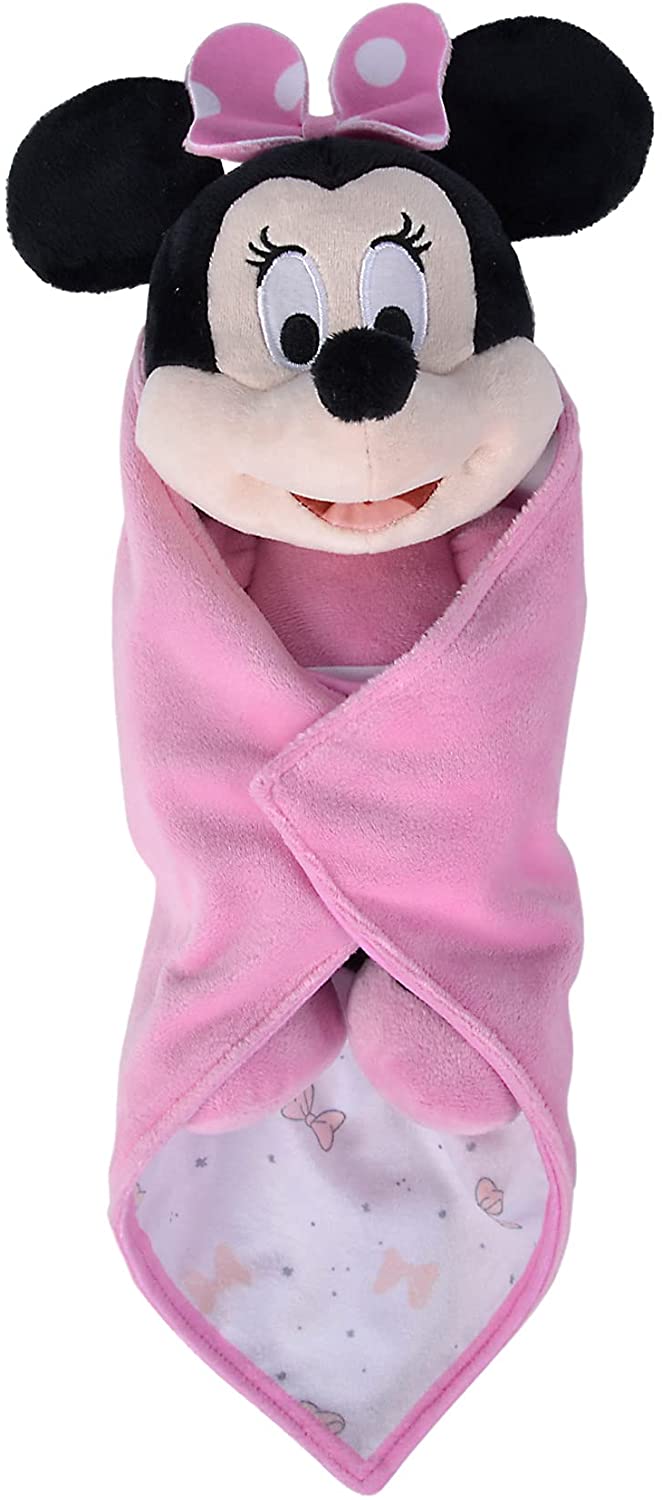 Simba Toys - Minnie plush 25 cm with extra soft blanket, 100% official license,