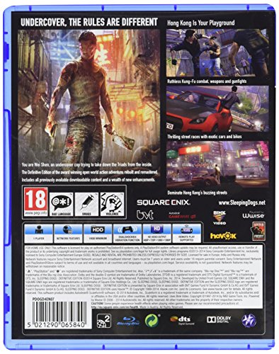 Square Enix Sleeping Dogs: Definitive Edition PS4