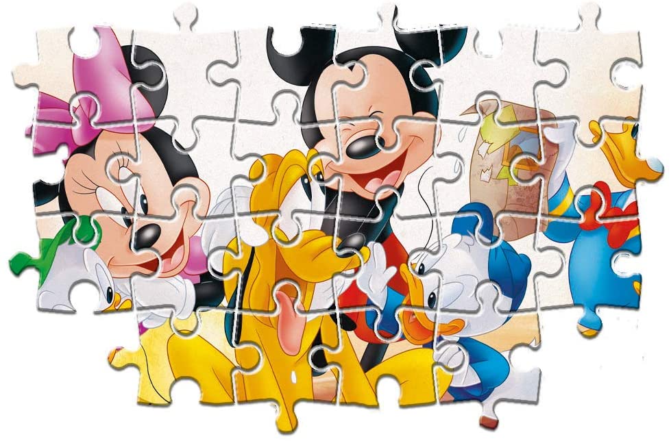 Clementoni – 25256 – Disney Mickey Classic – 3 x 48 Teile – hergestellt in Italien – 100 % recycelte Materialien, Puzzle für Kinder