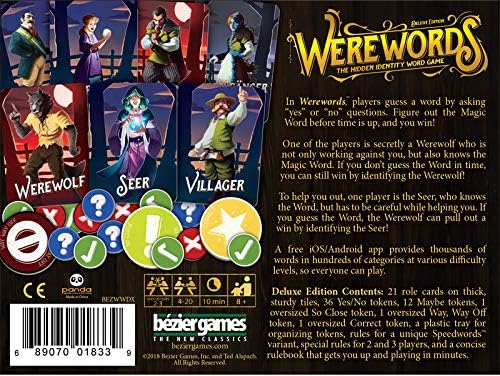 Bezier Games BEZWWDX Werewords Deluxe, Multicoloured