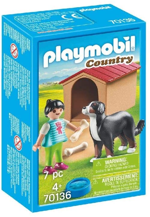 Playmobil 70136 Chien de ferme de campagne avec chenil