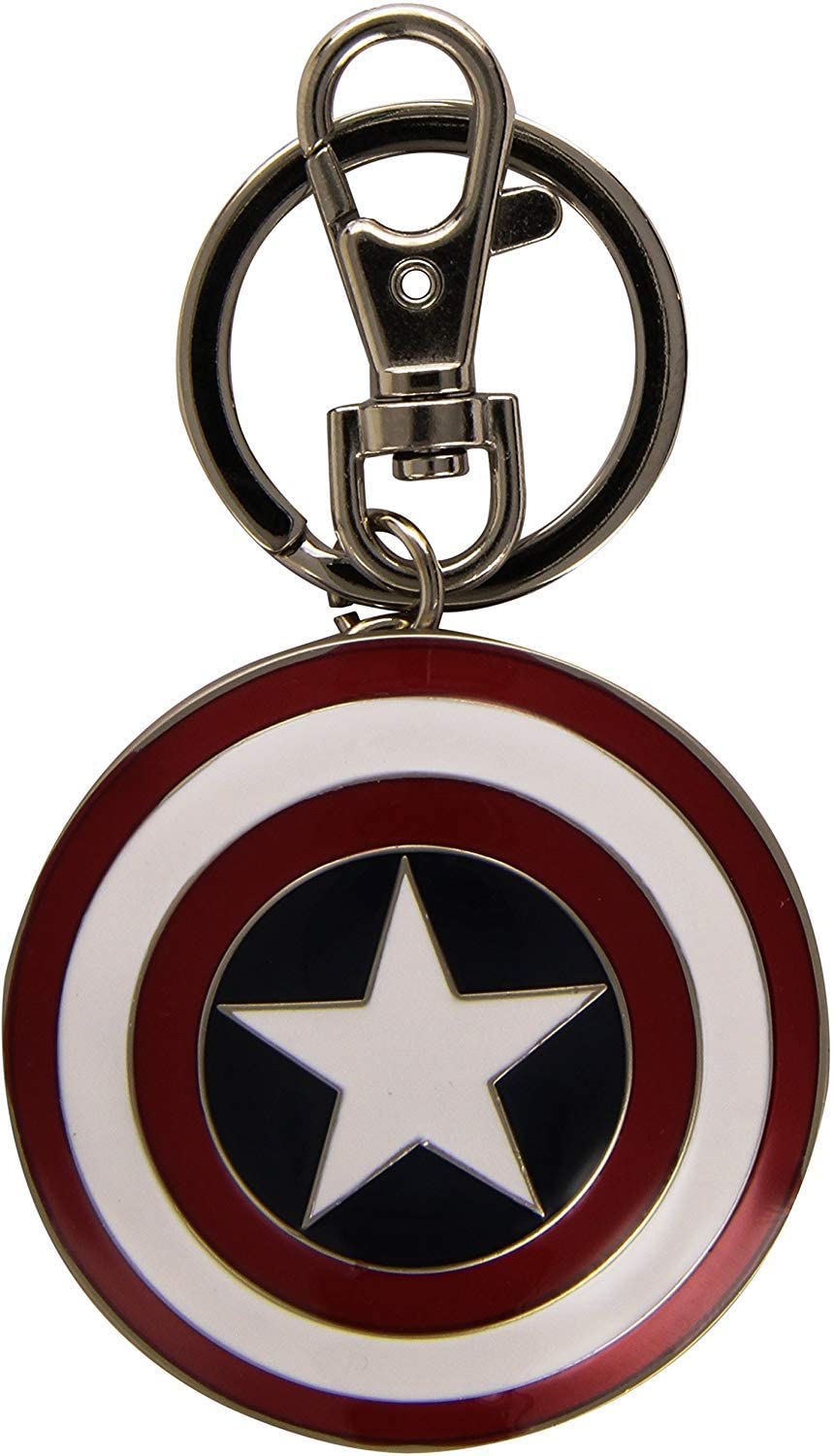 Semic Distibution SMK001 Avengers Captain America Shield Metal Keycha, Multi-Coloured