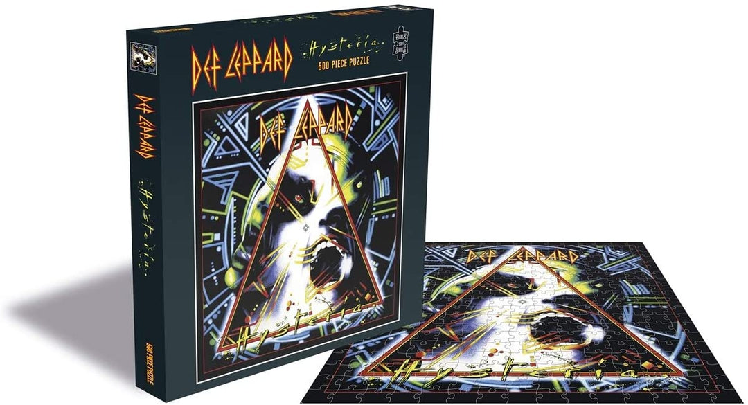 Zee Productions – Def Leppard – Hysteria – 500-teiliges Puzzle – offiziell lizenziert – perfekt für Erwachsene, Familien und Rock-Fans