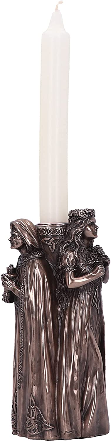 Nemesis Now Maiden, Mother, Crone Candle Holder 17cm, Bronze