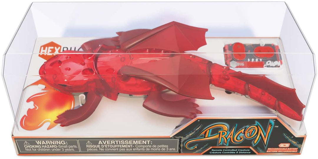 HEXBUG ferngesteuerter Drache – wiederaufladbares Spielzeug für Kinder – verstellbare Roboter-Dinosaurier-Figur – Farben können variieren