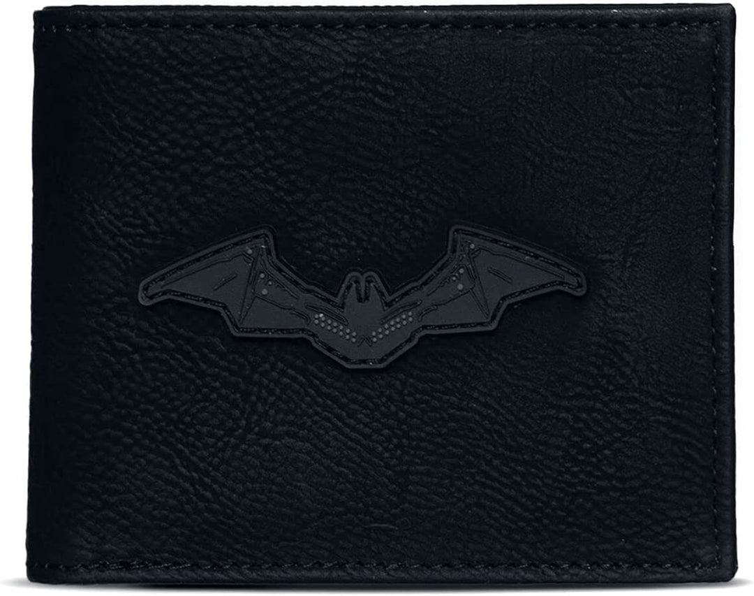 BATMAN Men's Logo Bifold Wallet Bi-Fold, Black, Standard