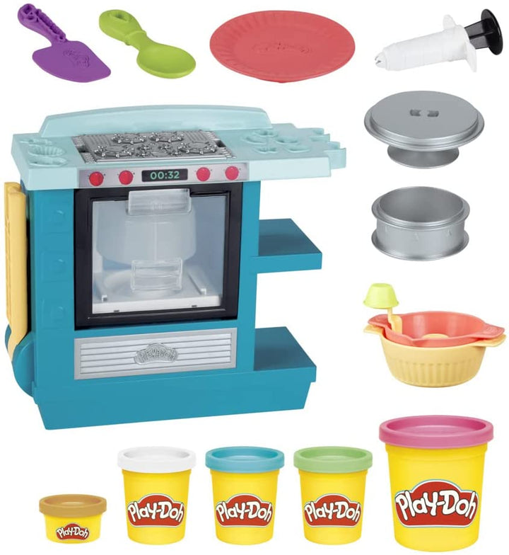 Play-Doh Kitchen Creations Rising Cake Oven Spielset für Kinder ab 3 Jahren mit 5 Dosen, ungiftig