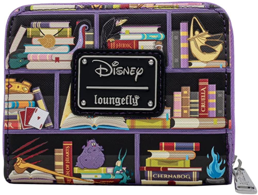 Loungefly Disney Villains Books Geldbörse mit umlaufendem Reißverschluss