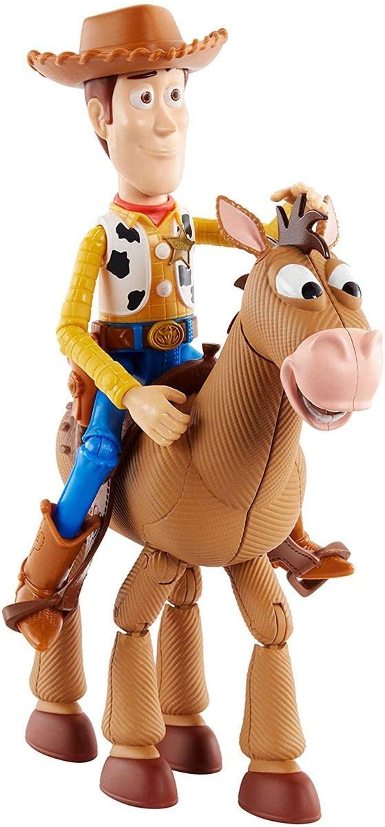 Disney GDB91 Pixar Toy Story 4 Woody und Bullseye, vom Film inspirierter Relativmaßstab zum Geschichtenerzählen, 2-Figuren-Packung