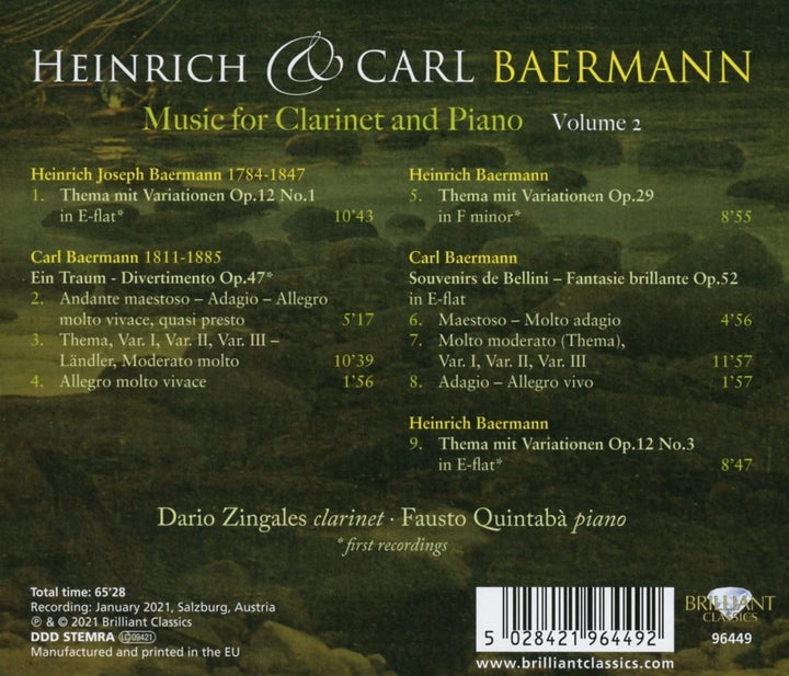 Musik für Klarinette und Klavier Vol. 2 [Audio-CD]