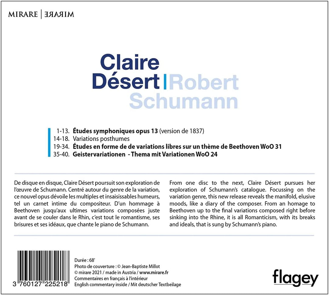 Desert, Claire - Robert Schumann: Études Symphoniques, Op. 13/... [Audio CD]