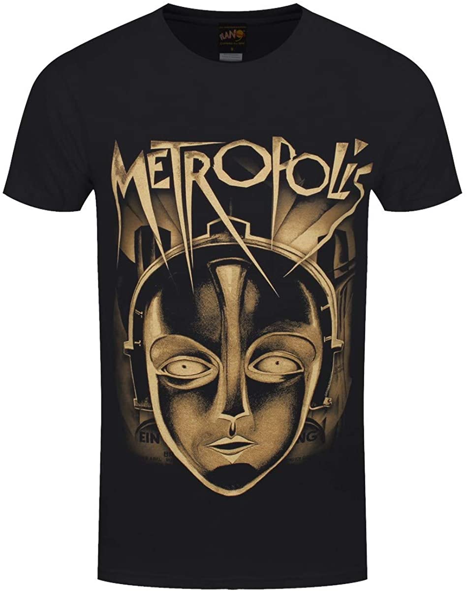 Plan 9 Herren Metropolis Face T-Shirt Schwarz XXL