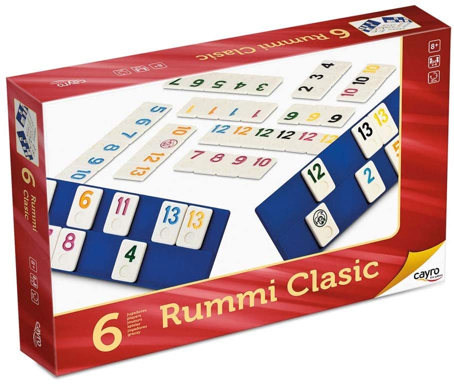 Cayro - Rummi Classic 6 Spieler Large - Traditionelles Spiel - Brettspiel - Entwicklung kognitiver Fähigkeiten und mathematischer Logik - Brettspiel (744)