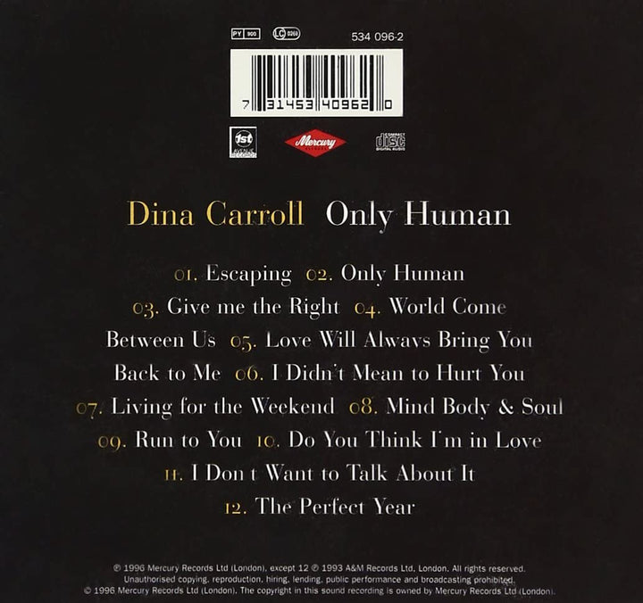 Dina Carroll - Only Human [Audio CD]