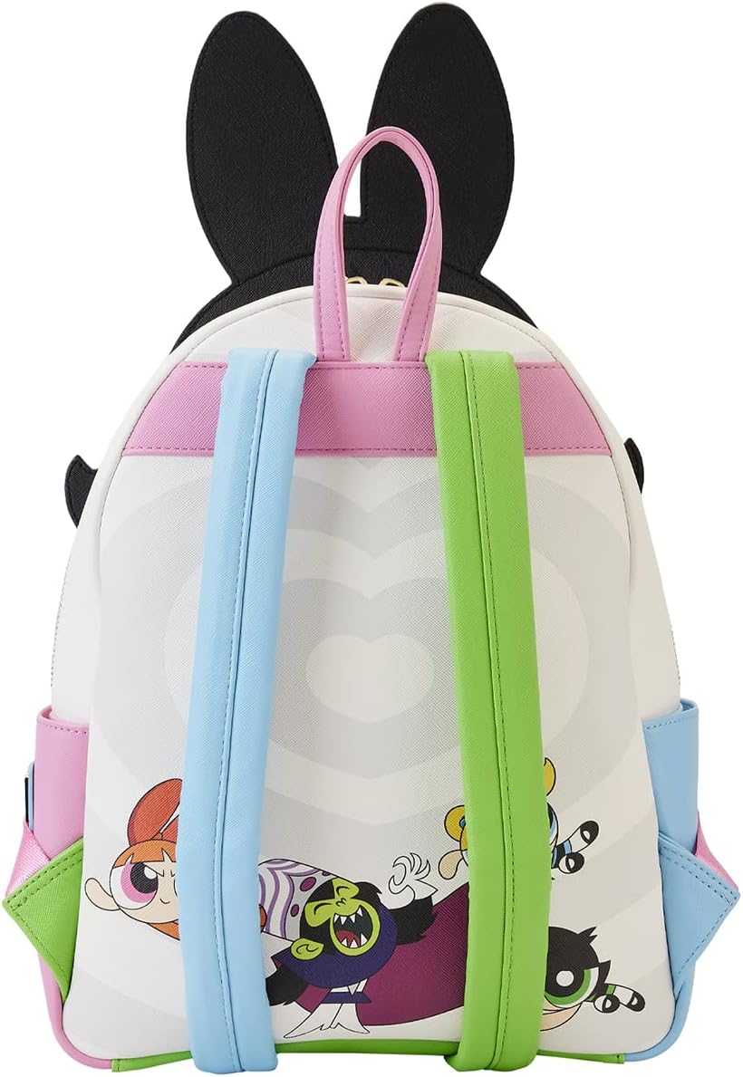 Powerpuff Girls Mini-Rucksack mit drei Taschen, Weiß, Einheitsgröße