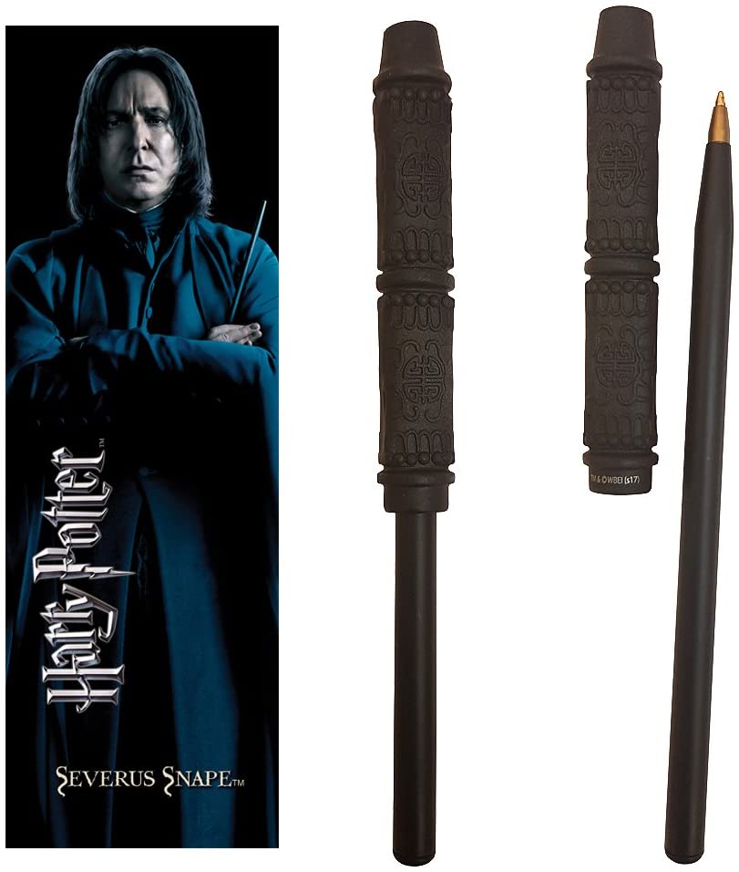 The Noble Collection Harry Potter Severus Snape Zauberstab, Stift und Lesezeichen – 9 Zoll (23 cm) Briefpapier-Set – offiziell lizenziertes Filmset, Film-Requisiten, Zauberstab-Geschenke