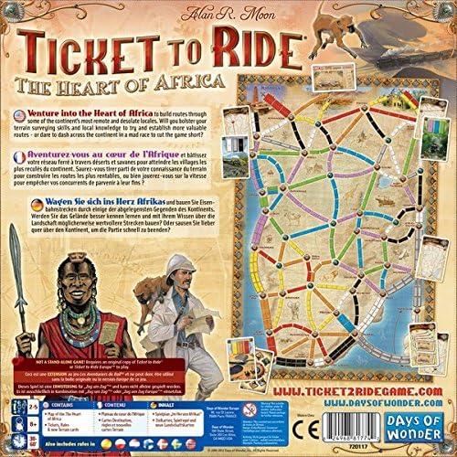 Days of Wonder Ticket to Ride – Das Herz Afrikas – Brettspiel-Erweiterung 5