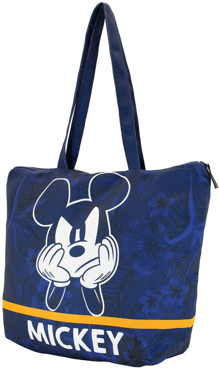 Mickey Mouse Blue-Kleine Soleil Strandtasche, Dunkelblau