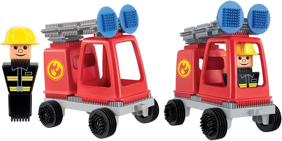 Stickle Bricks Feuerwehrauto-Bausatz – Bauspielzeug für Kleinkinder ab 18 Monaten