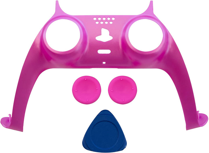 PS5-Controller-Styling-Kit (einschließlich Frontplatte und Daumengriffen) – Pink Sparkle (PS