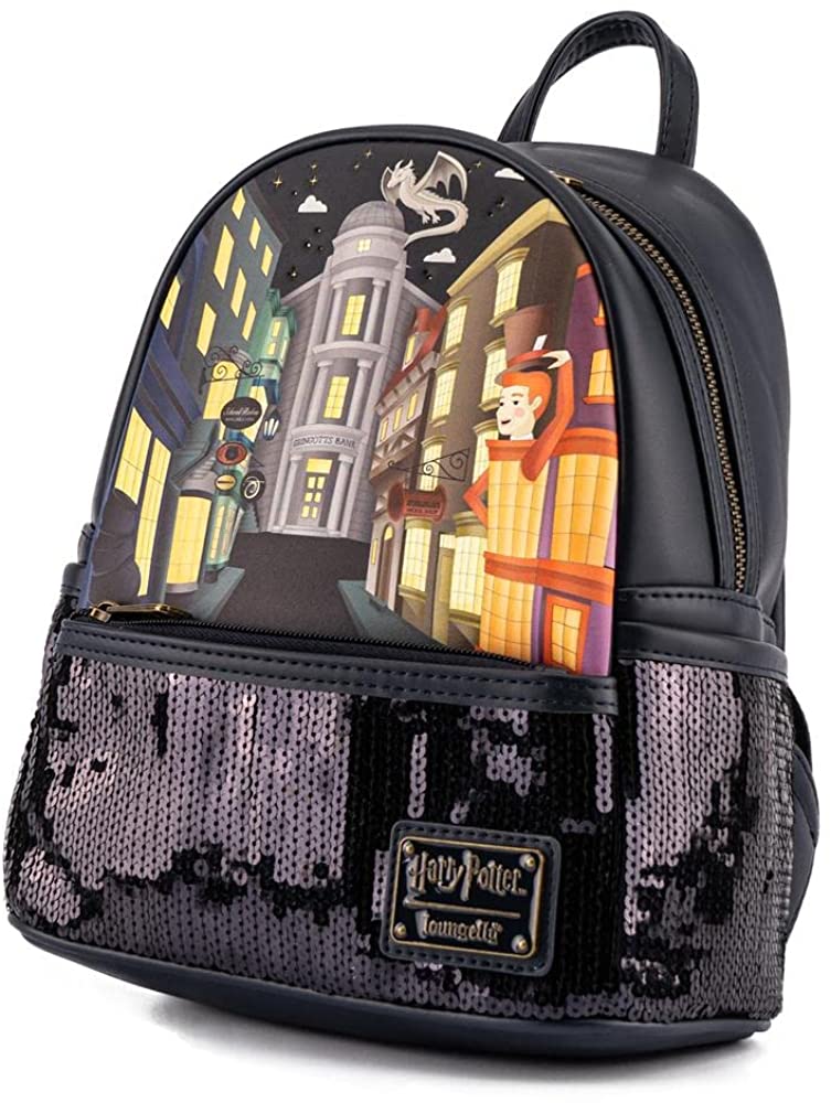 Loungefly Mini-Rucksack „Harry Potter Diagon Alley“ mit Pailletten