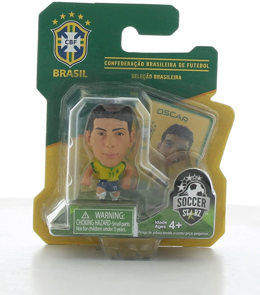 SoccerStarz Brazil International Figure Blister Pack Featuring Oscar in Home Kit - Yachew