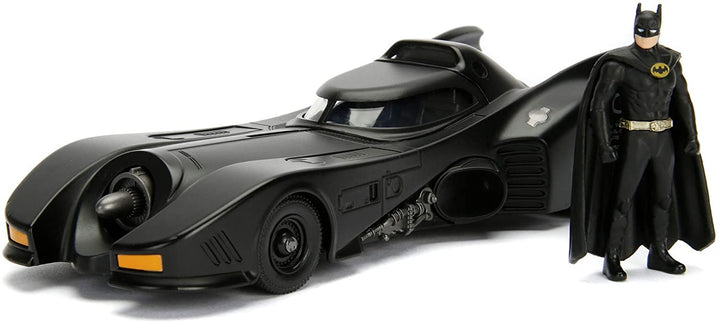 Jada Toys 253215002 Batmobile Coche Metal 1989 1:24 Batman-1989 Batmobil, Schwarz