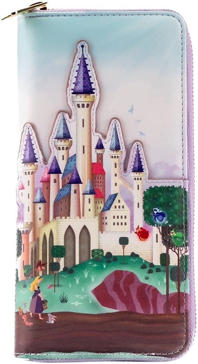 Portemonnaie mit umlaufendem Reißverschluss von Loungefly x Disney Dornröschenschloss