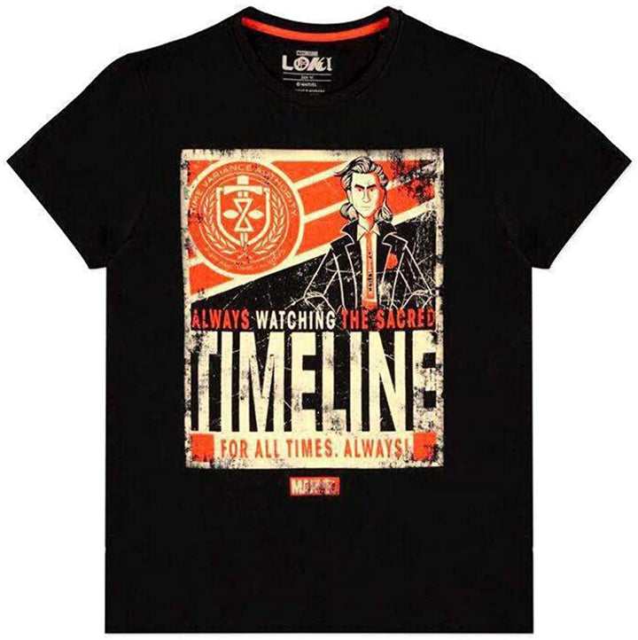 Marvel - Loki - Timeline Poster - Men's T-Shirt (XL) Black