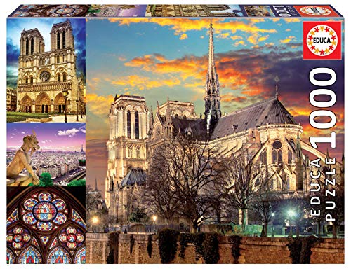 Educa Borrás 18456 Educa Borras Notre Dame Collage 1000 Piece Jigsaw Puzzle